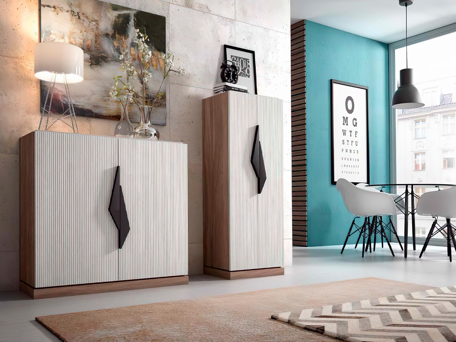 Recibidor moderno con espejo en Murcia, mueble zapatero diseño moderno en Cartagena, consola entrada estilo industrial, cuadro decoración pared salón, mesa centro redonda moderna, mesa escritorio pequeña, muebles auxiliar estilo nórdico, decoración pared moderna en Murcia, zapatero estrecho con espejo en Murcia. Tienda decoración en Murcia