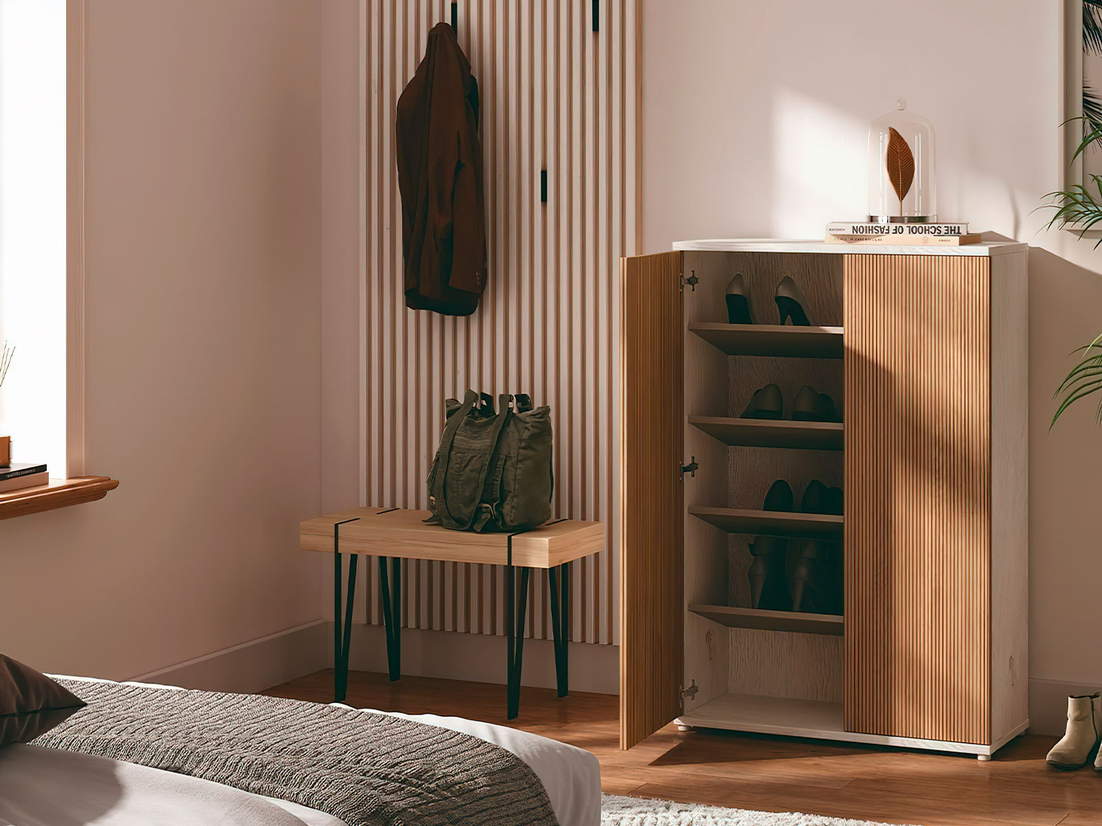 Recibidor moderno con espejo en Murcia, mueble zapatero diseño moderno en Cartagena, consola entrada estilo industrial, cuadro decoración pared salón, mesa centro redonda moderna, mesa escritorio pequeña, muebles auxiliar estilo nórdico, decoración pared moderna en Murcia, zapatero estrecho con espejo en Murcia. Tienda decoración en Murcia