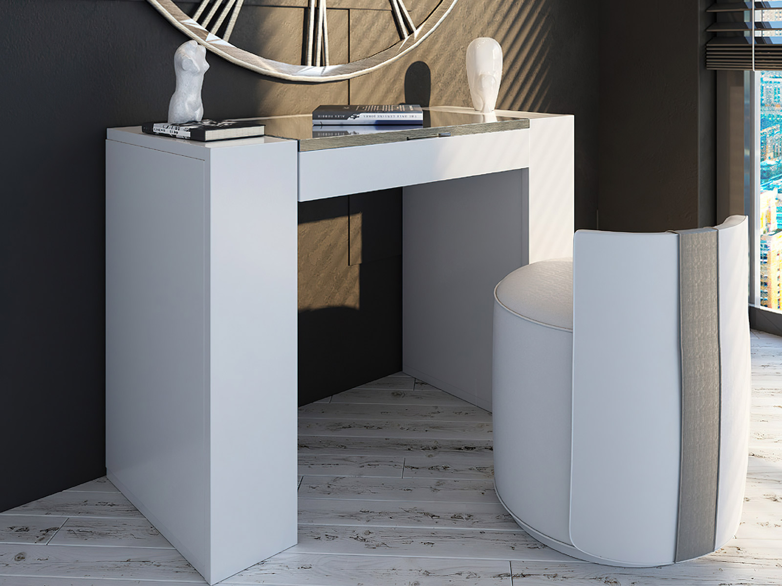 Dormitorio matrimonio moderno en Cartagena, cabezal tapizado diseño moderno en Murcia, mesita noche con cajones, Sinfonier moderno en Murcia, cama dormitorio principal con almacenaje, cómoda moderna en Cartagena, armario vestidor a medida en Murcia, armario puertas correderas en Cartagena, dormitorio diseño industrial.