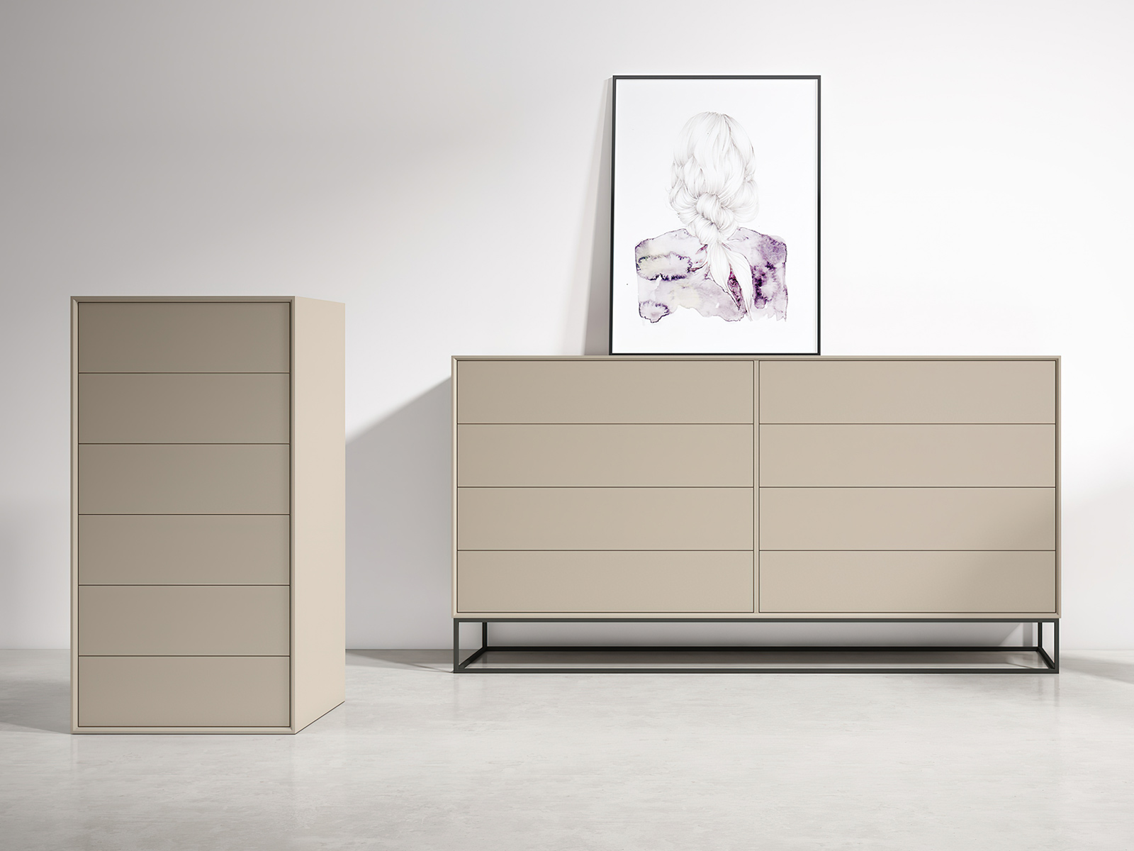 Dormitorio matrimonio moderno en Cartagena, cabezal tapizado diseño moderno en Murcia, mesita noche con cajones, Sinfonier moderno en Murcia, cama dormitorio principal con almacenaje, cómoda moderna en Cartagena, armario vestidor a medida en Murcia, armario puertas correderas en Cartagena, dormitorio diseño industrial.